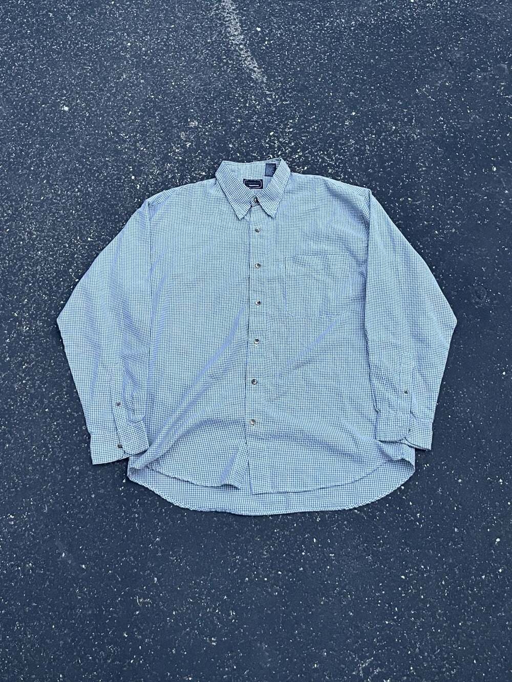 Y2K 90s Vintage Bugle Boy Exclusive Grunge Button Up Shirt Size L Long Sleeve